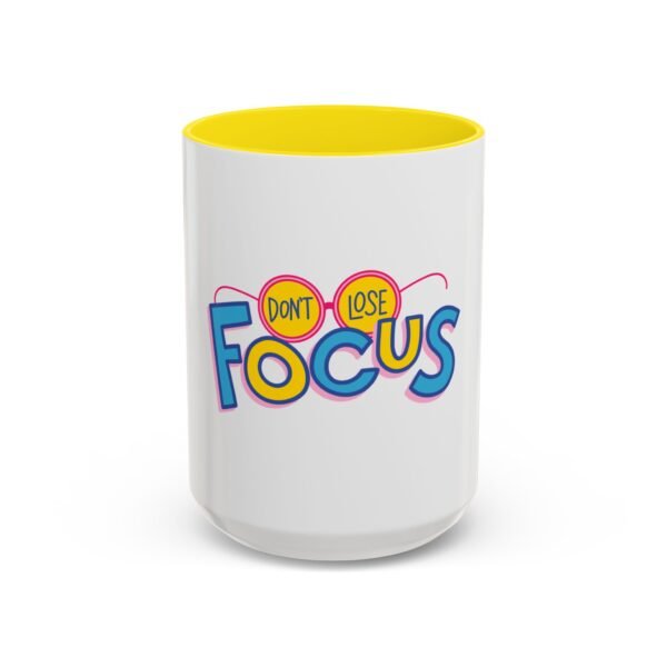 motivational coffee mug, don't lose focus, inspirational gift for students, teachers, home office decor, daily reminder, unique design