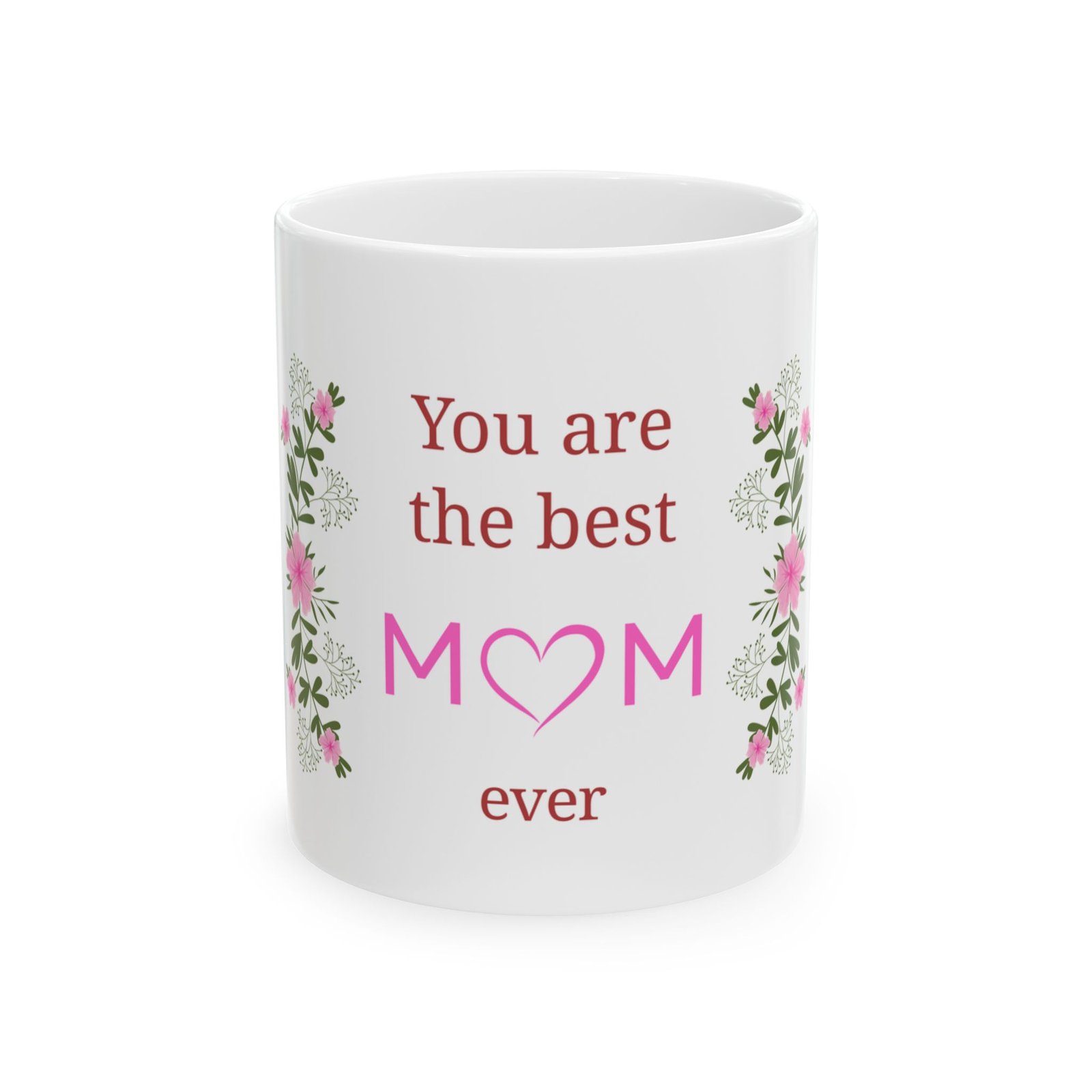mom's best ceramic mug | gift for mother's day, cute floral coffee cup, personalized gift, mom birthday, new mom tea cup