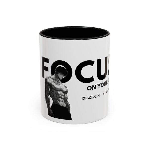 motivational coffee mug focus on yourself perfect gift for fitness lovers, coaches, or morning motivation 11oz & 15oz