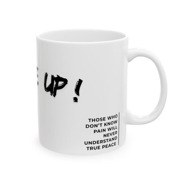 rise up mug – inspirational coffee cup for daily motivation