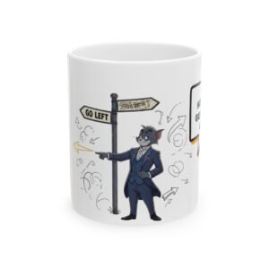 Home the sarcastic cat of law ceramic mug, funny coffee cup for cat lovers, gift for birthdays, holidays, or just because, 11oz or 15oz